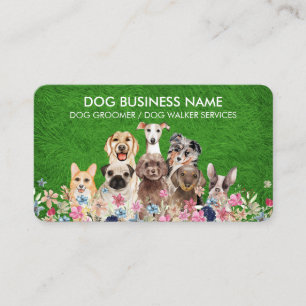 Carte De Visite Boutique de toilettage pour chiens gardien de comp