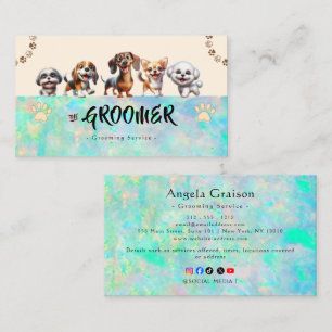 Carte De Visite Boutique de toilettage pour chiens gardien de comp