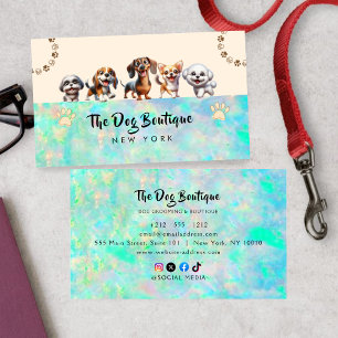 Carte De Visite Boutique de toilettage pour chiens gardien de comp