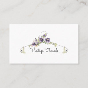 Carte De Visite Boutique de vêtements   Logo de cintre à vêtements