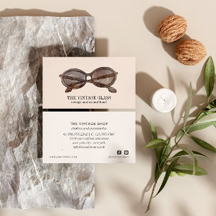 Carte De Visite Boutique d'occasion de Lunettes de soleil vintages