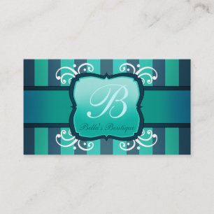 Carte De Visite Boutique élégante turquoise de décor pour les