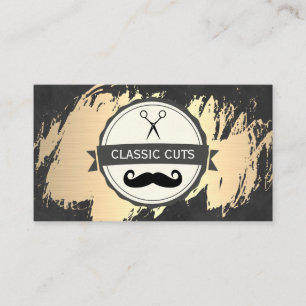 Carte De Visite Boutique en coiffure classique Gold brossé