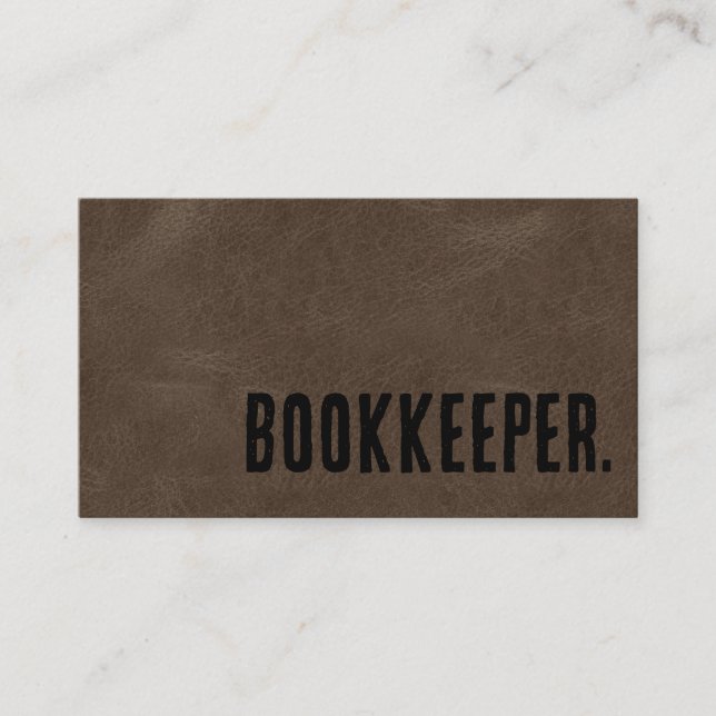 Carte De Visite Boutique en cuir Premier Brown Faux (Devant)