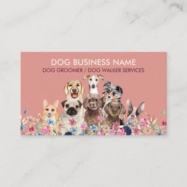 Carte De Visite Boutique esthétique pour chiens de compagnie (Devant)