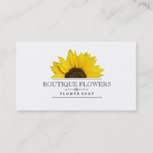 Carte De Visite Boutique Fleurs Sun Flower