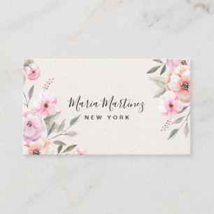 Carte De Visite Boutique Floral Floral Floral sur mesure