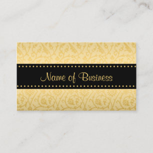 Carte De Visite Boutique Gold Damask