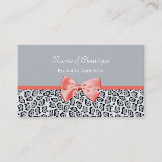 Carte De Visite Boutique grise d'impression de Jaguar avec le