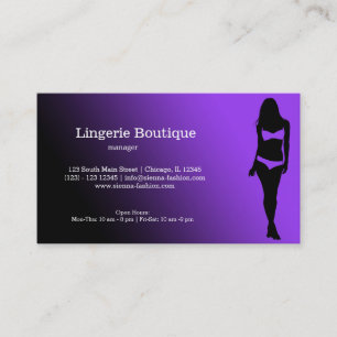 Carte De Visite Boutique Lingerie
