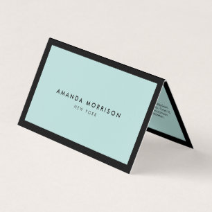 Carte De Visite Boutique minimaliste de luxe Black/Mint