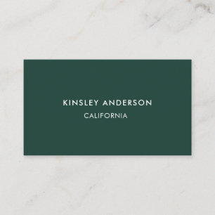 Carte De Visite Boutique minimaliste de luxe Emerald Green