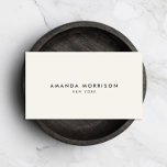 Carte De Visite Boutique minimaliste de luxe ivoire<br><div class="desc">Un design élégant et raffiné élève votre nom ou nom d'entreprise par un style minimal et moderne. Un arrière - plan en ivoire pour donner une touche de luxe à ce modèle design carte de visite classique. © 1201AM CREATIVE</div>