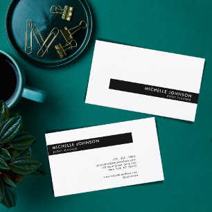 Carte De Visite Boutique minimaliste de luxe noir/blanc