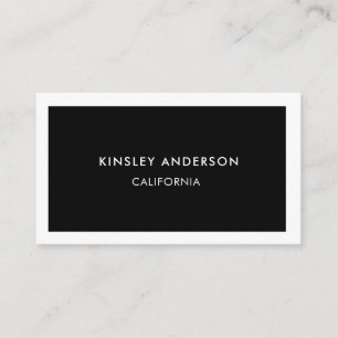 Carte De Visite Boutique minimaliste de luxe noir & blanc