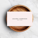 Carte De Visite Boutique minimaliste de luxe Pastel rose<br><div class="desc">Un design élégant et raffiné élève votre nom ou nom d'entreprise par un style minimal et moderne. Un arrière - plan rose pastel clair donne une impression tendance à ce modèle design carte de visite classique. © 1201AM CREATIVE</div>
