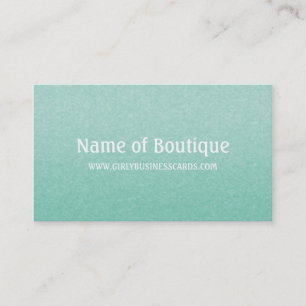 Carte De Visite Boutique minimaliste simple chic à la menthe verte