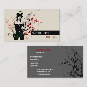 Carte De Visite Boutique   Mode