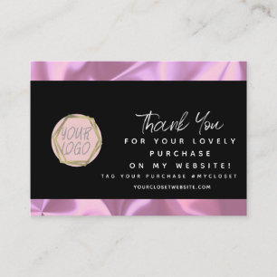 Carte De Visite Boutique Moderne Beauté Rose Logo Merci