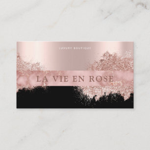 Carte De Visite Boutique Moderne Elegant Parties scintillant Rose