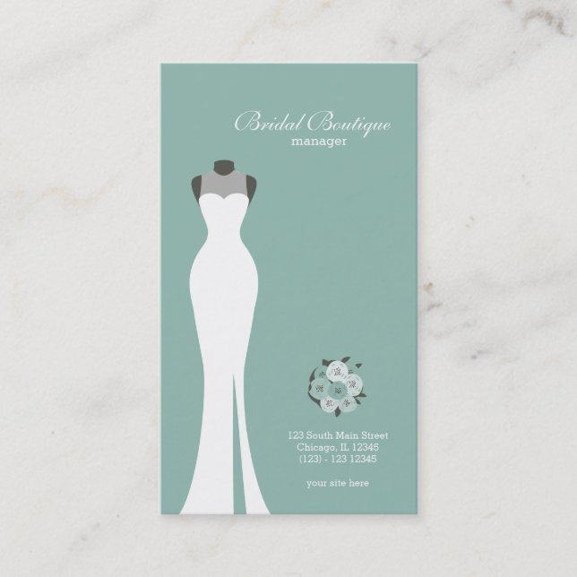 Carte De Visite Boutique nuptiale - Choisissez votre couleur arriè (Devant)