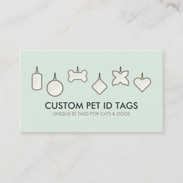 Carte De Visite Boutique pour animaux de compagnie Coller Leash id (Devant)