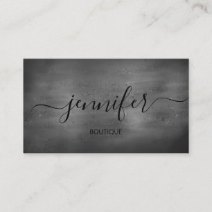 Carte De Visite Boutique Professionnelle Gris Minimal Grunge 