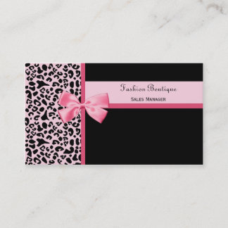 Carte De Visite Boutique rose à la mode de mode d'empreinte de