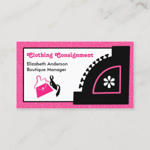 Carte De Visite Boutique rose Girly d'expédition d'habillement de