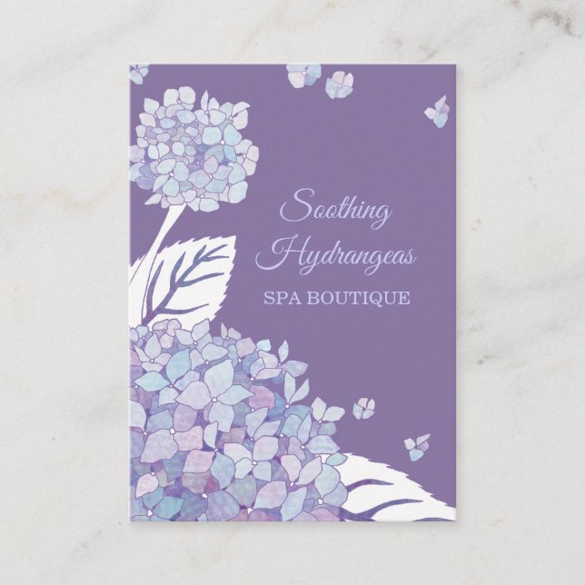 Carte De Visite Boutique Spa Hydrangeas (Devant)