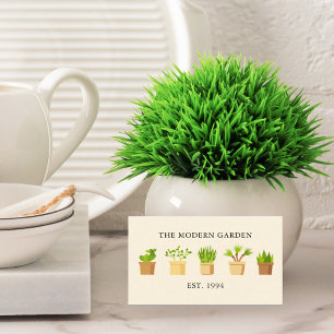 Carte De Visite Boutique Succulente Botanique Cute Plante Nursery