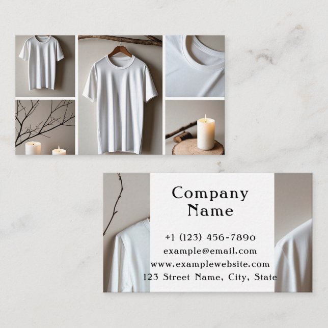Carte De Visite Boutique T-shirt (Devant / Derrière)