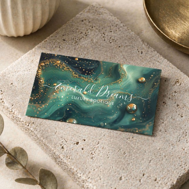 Carte De Visite Boutique Vert Émeraude (Créateur téléchargé)