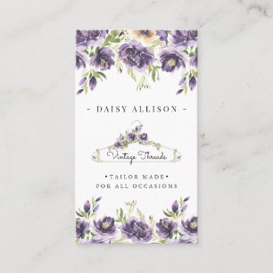 Carte De Visite Boutique Vêtements   Logo du cintre à fleurs