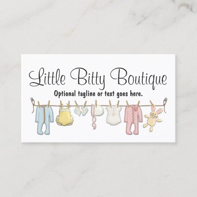 Carte De Visite Boutique Vêtements pour bébés Boutique Médias soci (Devant)