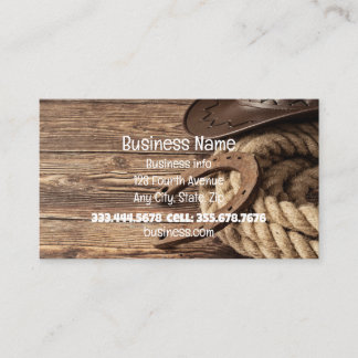 Carte De Visite Boutique Western Cowboy Horses