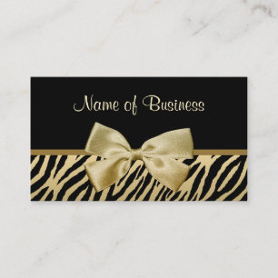 Carte De Visite Boutique Zèbre Arc d'Or