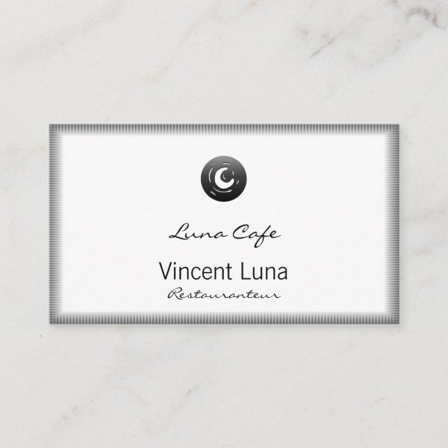 Carte De Visite Bouton Van Gogh Moon (Devant)