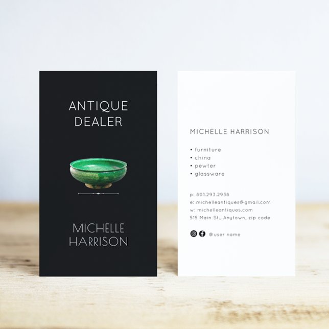 Carte De Visite Bowl 13ème siècle Antique Dealer Antique Store (Créateur téléchargé)