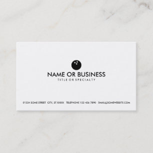 Carte De Visite bowling simple