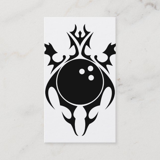 Carte De Visite bowling tribal (Devant)