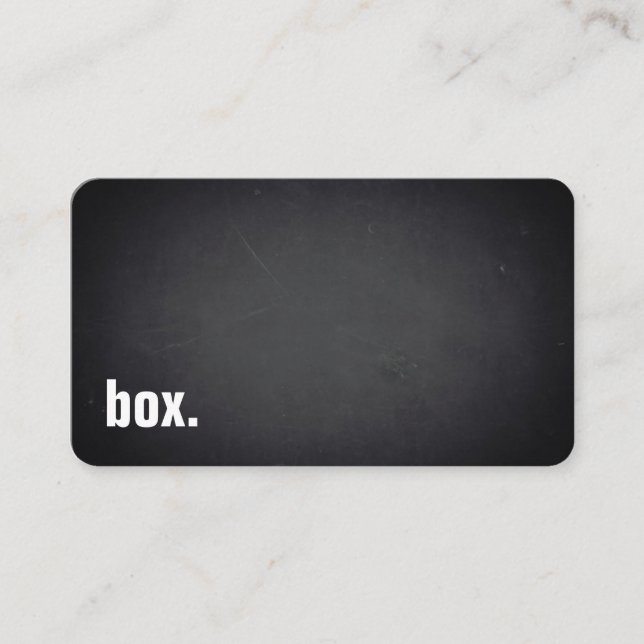 Carte De Visite box. Modern Minimalist Blackboard Professional (Devant)