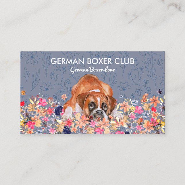 Carte De Visite Boxer allemand (Devant)