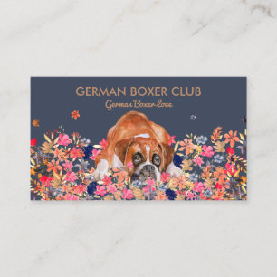 Carte De Visite Boxer Navy Endormi Visage Mignon