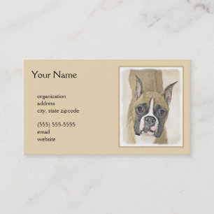 Carte De Visite Boxer Peinture - Cute Original Chien Art