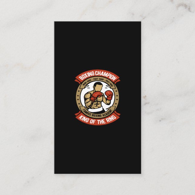 Carte De Visite boxing champion king of the ring (Devant)