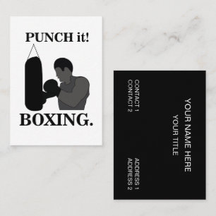 Carte De Visite Boxing Sport Punch It Boxing