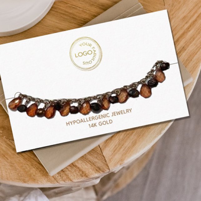 Carte De Visite Bracelet Afficher votre logo en blanc (Créateur téléchargé)