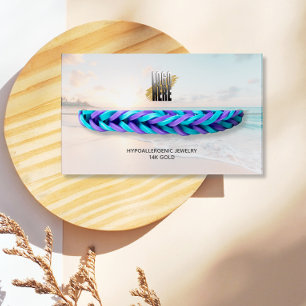 Carte De Visite Bracelet Display Beach Photo avec logo