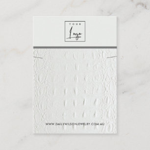 CARTE DE VISITE BRACELET EN CUIR BLANC TEXTURE EN COULEUR